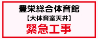 大体育室天井緊急工事